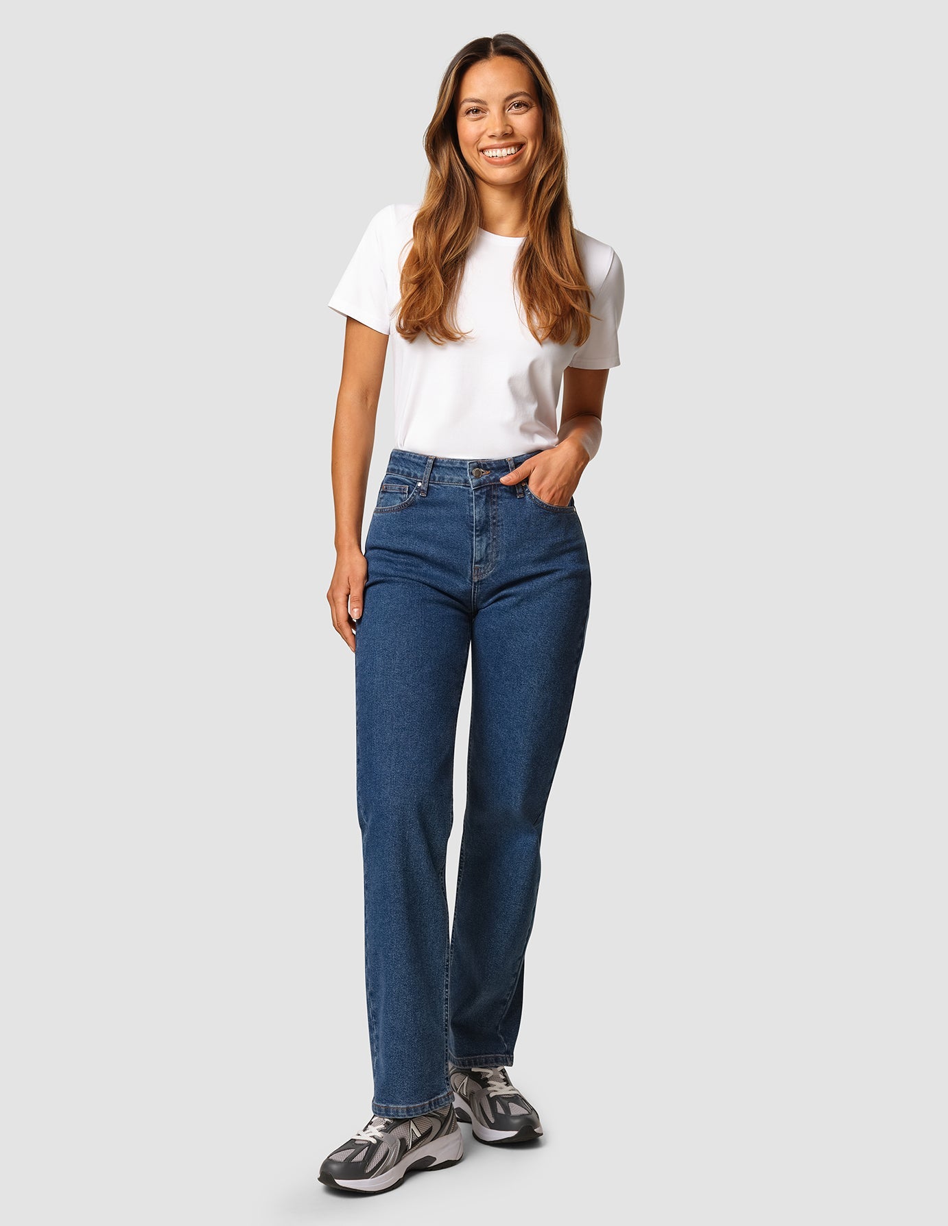 Jeans Straight Fit Medium Blue